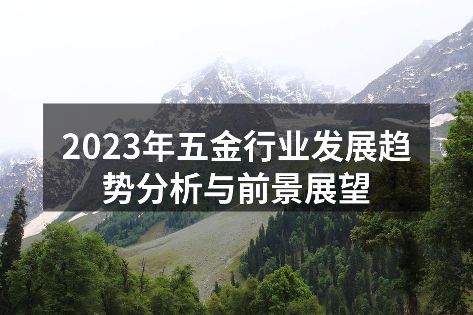 2023年五金行业发展趋势分析与前景展望